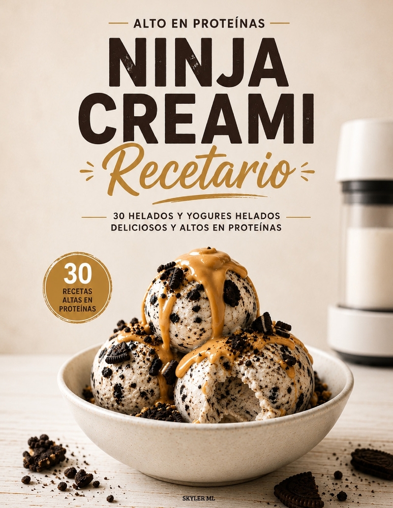 Recetario Ninja Creami Alto En Proteínas: 30 recetas de helados y yogures helados irresistiblemente cremosos High Protein Postres saludables, fáciles cover