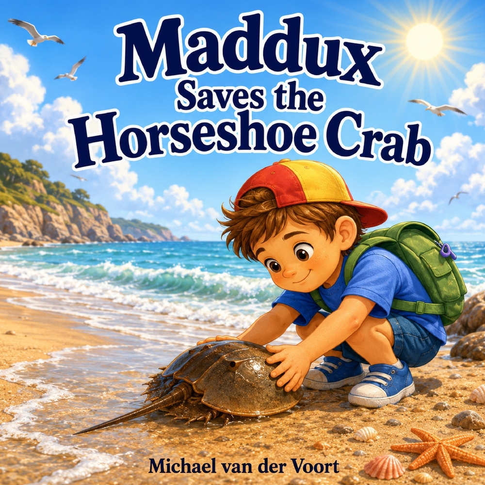 Maddux Saves the Horseshoe Crab: Horseshoe Crab Kids Books - Ocean Animal Children's Book - Children's Beach Books - Children's Books Ages 3-5 cover