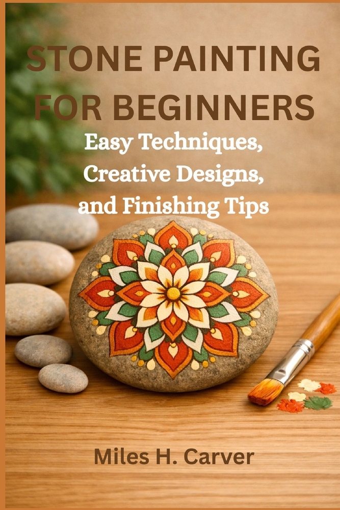 Stone Painting for Beginners: Easy Techniques, Creative Designs, and Finishing Tips cover
