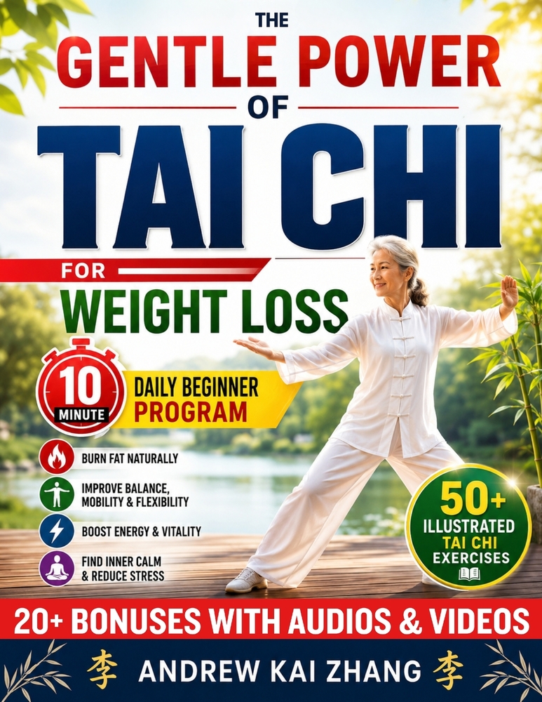 The Gentle Power of Tai Chi for Weight Loss: 10-Minute Daily Beginner Program with 50+ Illustrated Tai Chi Exercises to Improve Balance, Mobility, Fle cover