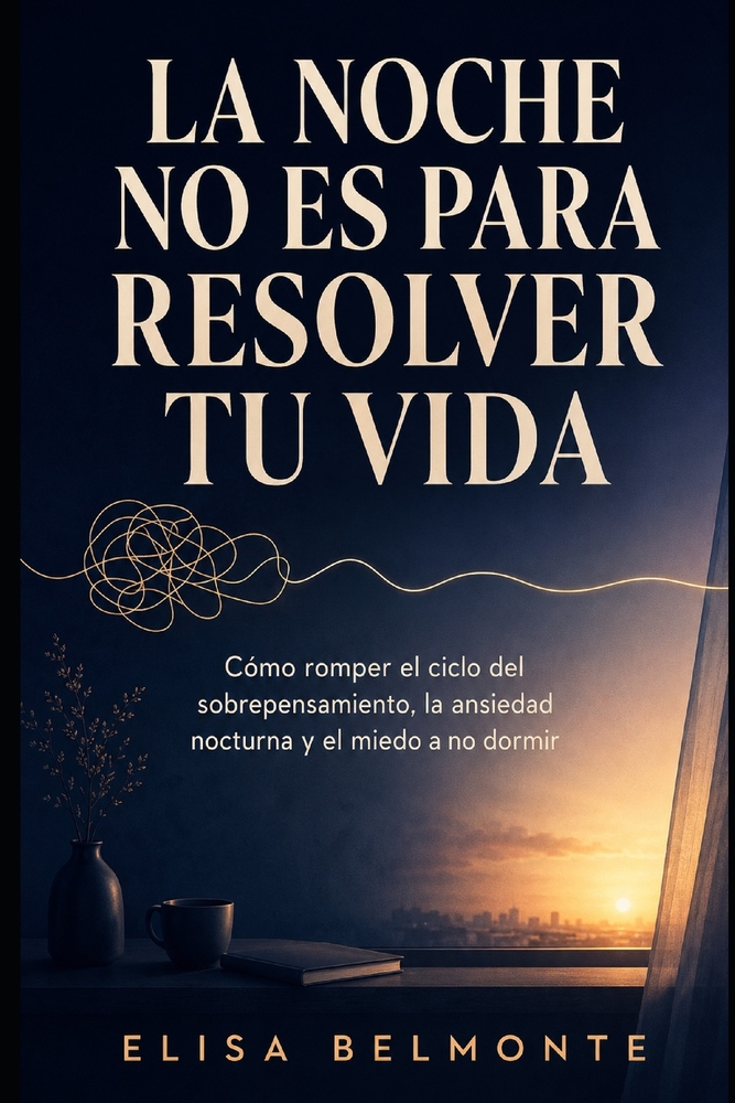 La noche no es para resolver tu vida: Cómo romper el ciclo del sobrepensamiento, la ansiedad nocturna y el miedo a no dormir cover