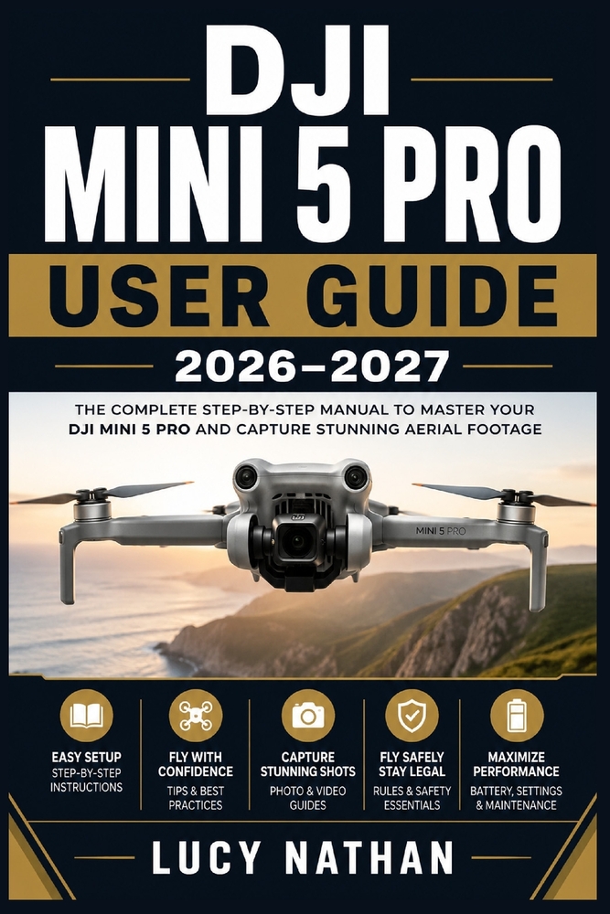 DJI Mini 5 Pro User Guide 2026-2027: The Complete Beginner-to-Advanced Manual for Mastering Aerial Photography, Flight Controls, Camera Settings, and cover