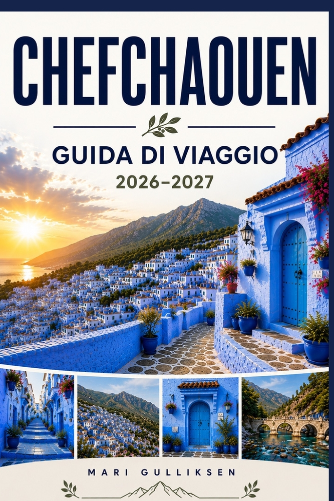 Chefchaouen Guida di viaggo 2026-2027: Scopri le strade imbiancate di blu, i panorami montani, la cultura marocchina, la cucina locale e i consigli pr cover