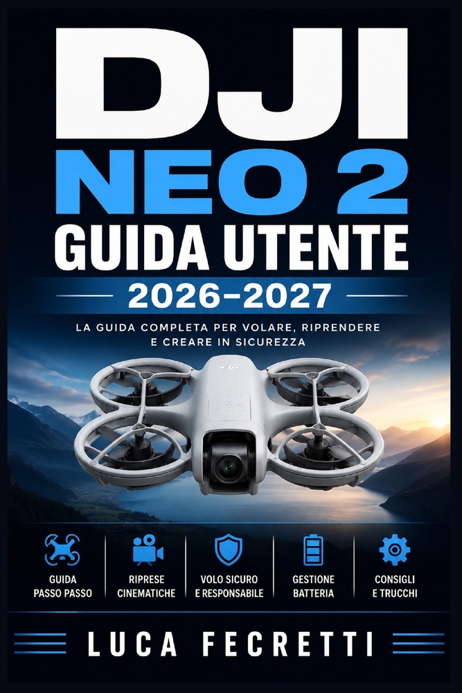 DJI NEO 2 Guida Utente 2026-2027: Configurazione, funzionalità avanzate, fotografia aerea, manutenzione e risoluzione dei problemi per principianti ed cover