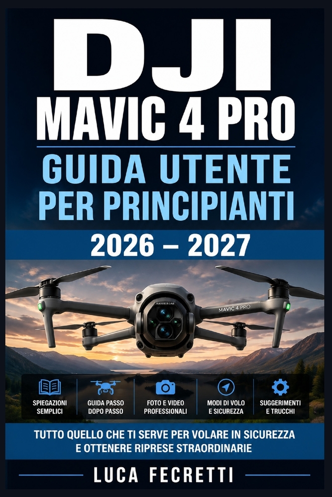 DJI Mavic 4 Pro Guida Utente per Principianti 2026 - 2027: Configurazione Completa, Modalità di Volo Intelligenti, Fotografia Aerea e Risoluzione dei cover
