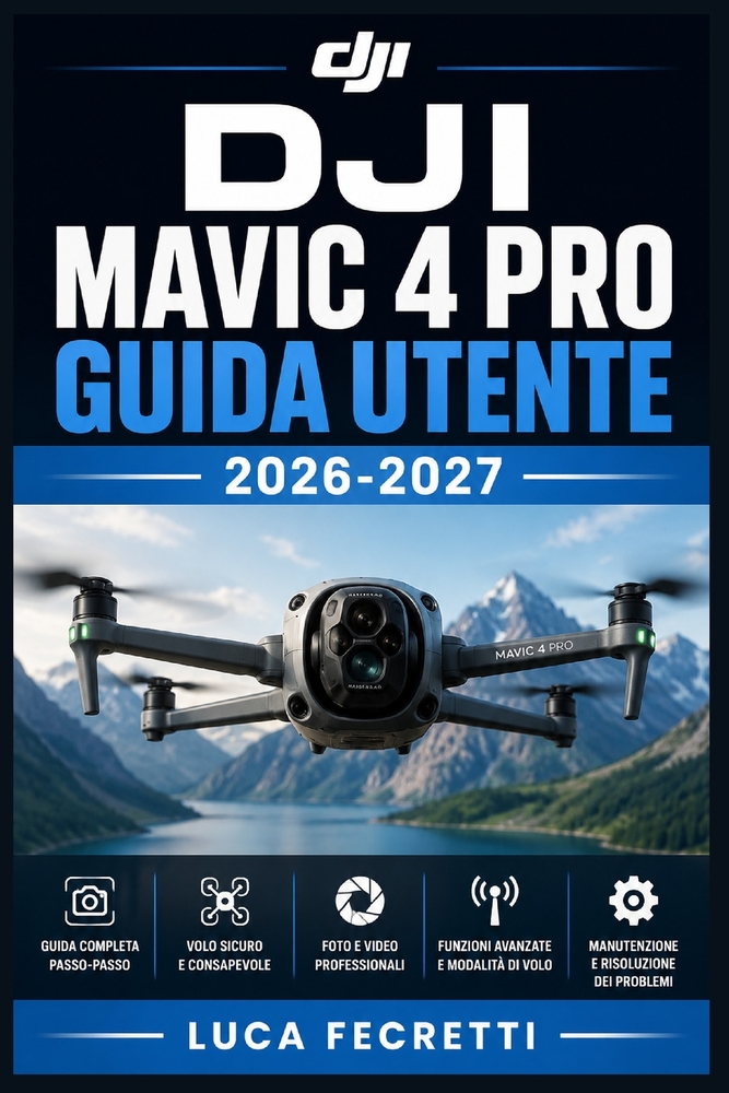 DJI Mavic 4 Pro Guida Utente 2026-2027: Manuale Completo per Piloti: Configurazione, Fotografia Aerea, Modalità Intelligenti e Risoluzione dei Problem cover