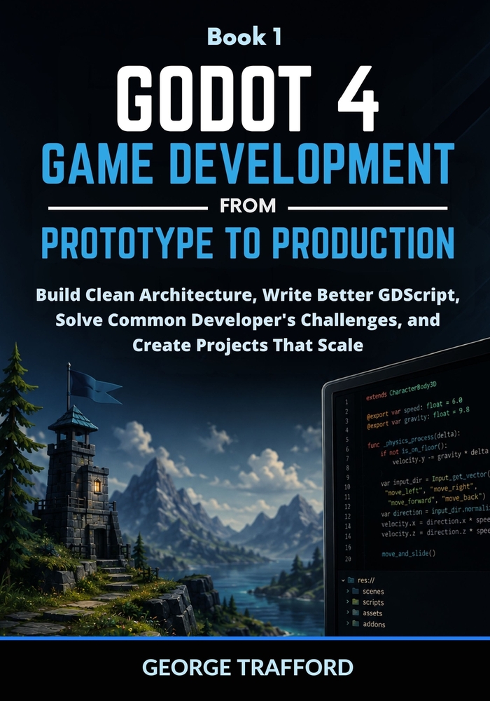 Godot 4 Game Development from Prototype to Production: Build Clean Architecture, Write Better GDScript, Solve Common Developer's Challenges, and Creat cover