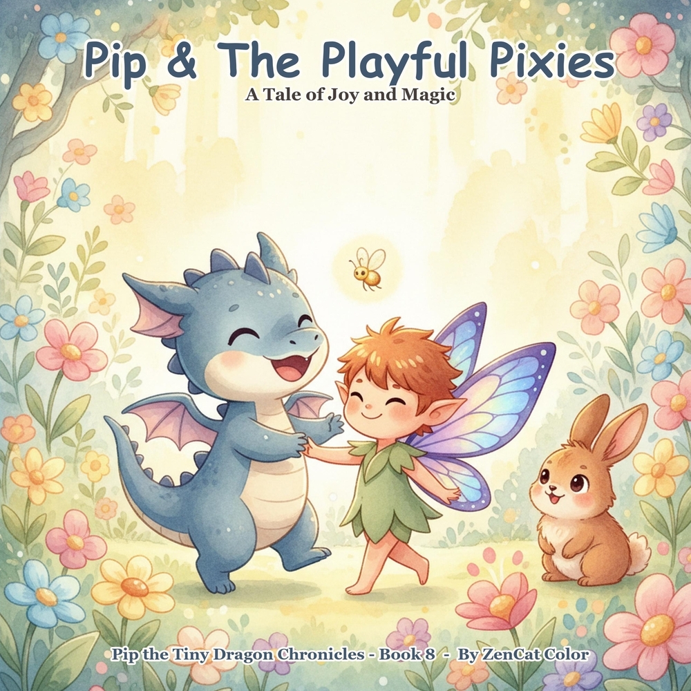 Pip & The Playful Pixies: A Tiny Dragon's Discovery of Joy: Pip the Tiny Dragon Chronicles #8 cover
