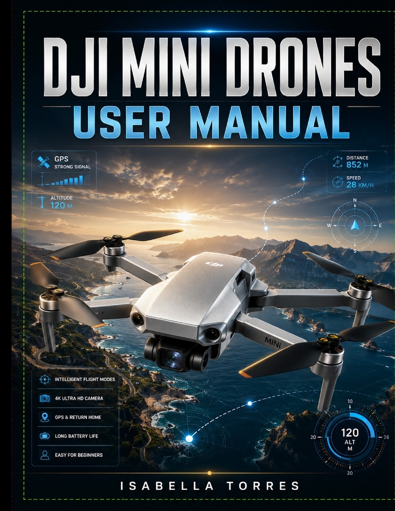 Dji Mini Drones User Manual: The Complete Step-by-Step Guide to Setup, Flight Controls, Intelligent Features, Aerial Photography, Safety, Firmware Upd cover