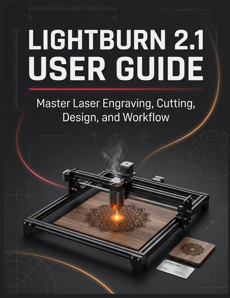 Lightburn 2.1 User Guide: The Complete Laser Cutting and Engraving Handbook for Beginners and Seniors - Design, Cut, Engrave, and Produce Professional cover