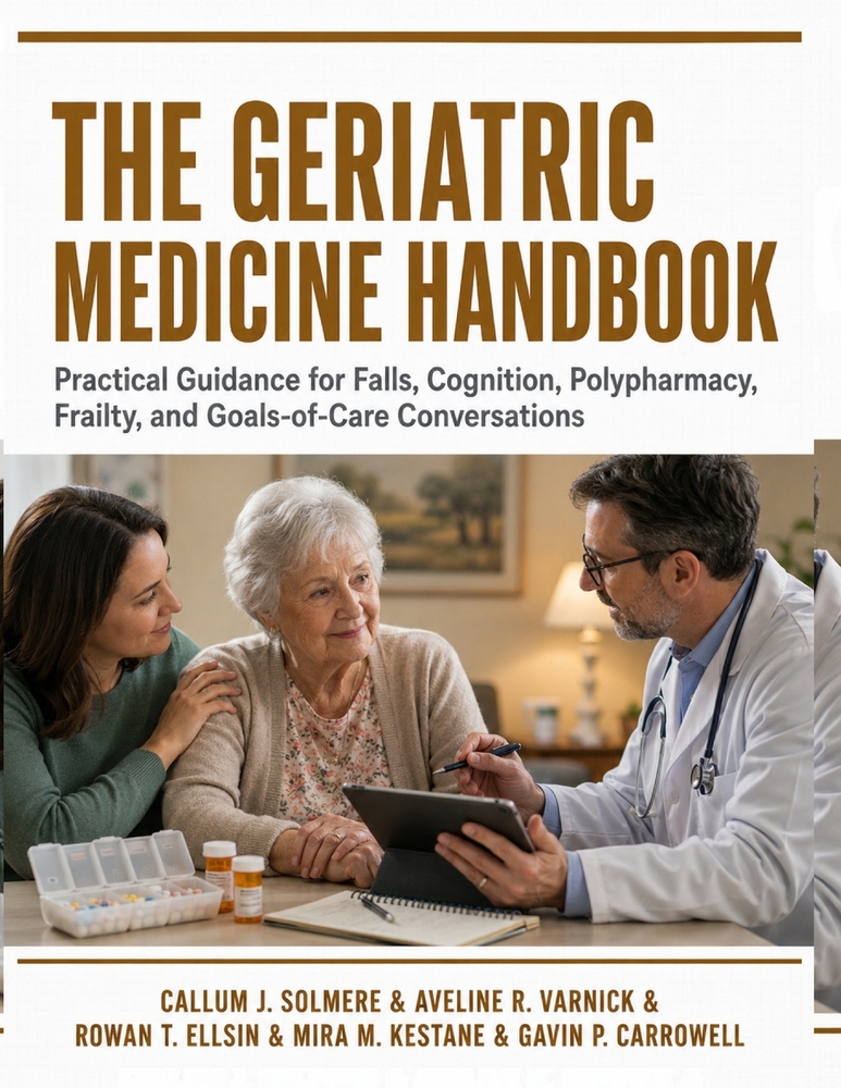 The Geriatric Medicine Handbook: Practical Guidance for Falls, Cognition, Polypharmacy, Frailty, and Goals-of-Care Conversations cover