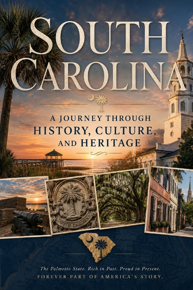 South Carolina: A Journey Through History, Culture, and Heritage From Colonial Beginnings to the Modern Palmetto State cover