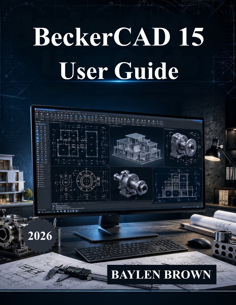 BeckerCAD 15 User Guide: The Ultimate Manual for Architecture, CAD Design, 3D Modeling, and Engineering Design (with Images) cover