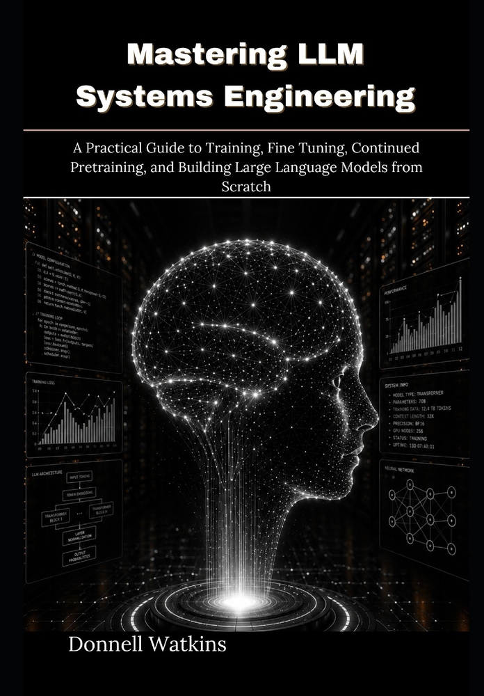 Mastering LLM Systems Engineering: A Practical Guide to Training, Fine Tuning, Continued Pretraining, and Building Large Language Models from Scratch cover
