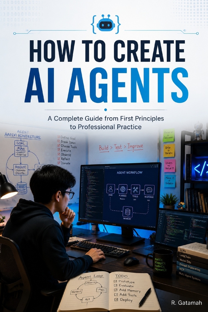 How to Create AI Agents: A Complete Guide from First Principles to Professional Practice cover