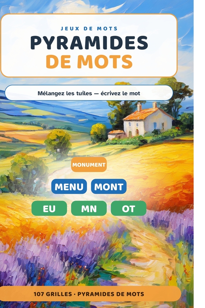Pyramides de Mots: 107 jeux de lettres - mélangez les tuiles jusqu'au mot sommet cover