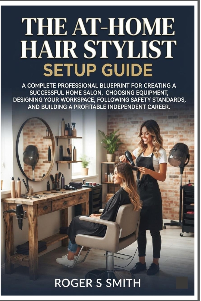The At-Home Hair Stylist Setup Guide: A Complete Professional Blueprint for Creating a Successful Home Salon, Choosing Equipment, Designing Your Works cover