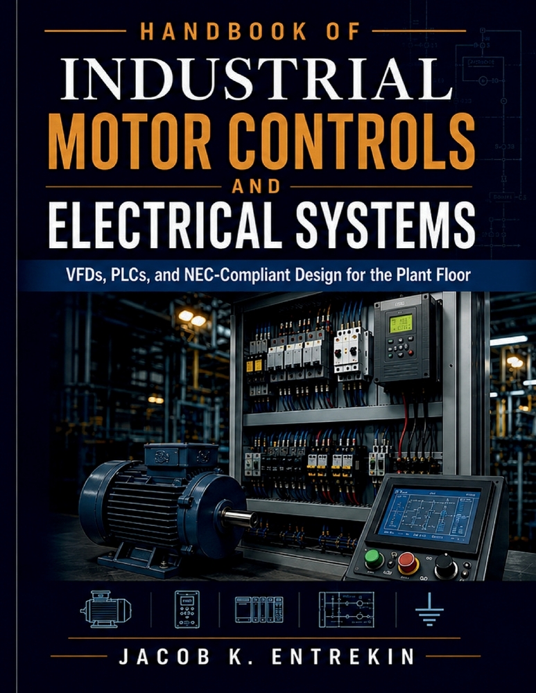 Handbook of Industrial Motor Controls And Electrical Systems: VFDs, PLCs, and NEC-Compliant Design for the Plant Floor cover