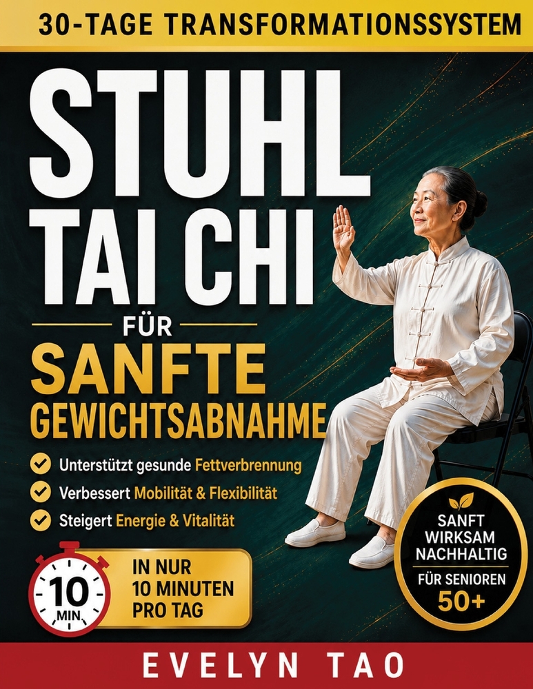 Stuhl Tai Chi FÜR SANFT GEWICHTSVERLUST: 30-tägiges, schonendes Programm zur Verbesserung von Mobilität und Gleichgewicht Energie und gesunder Fettabb cover