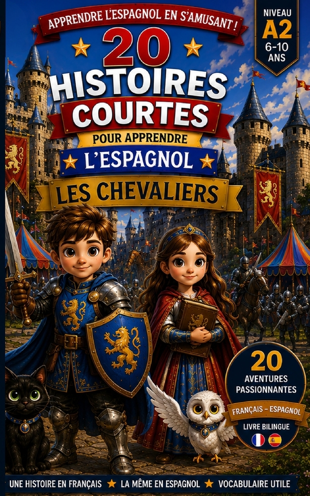 20 histoires courtes pour apprendre l'espagnol: Les chevaliers cover