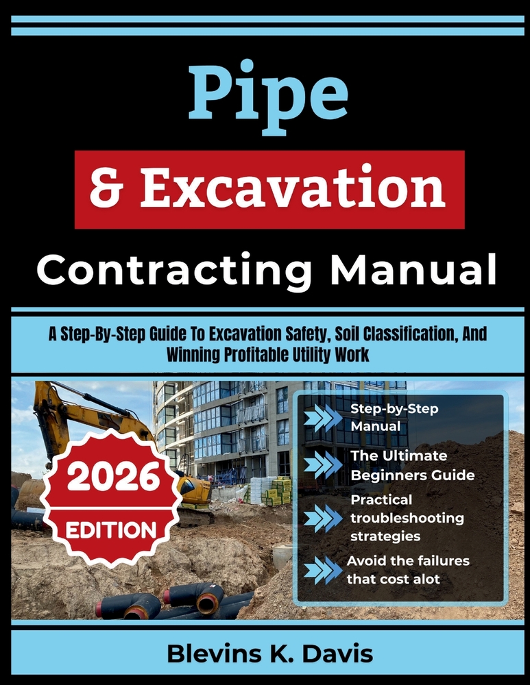 Pipe & Excavation Contracting Manual: A Step-By-Step Guide To Excavation Safety, Soil Classification, And Winning Profitable Utility Work cover