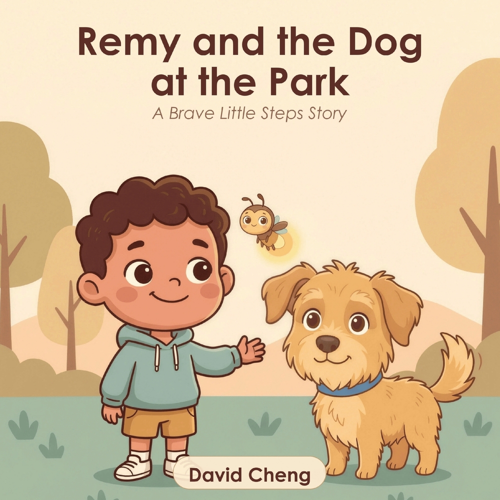 Remy and the Dog at the Park: A Gentle Picture Book to Help Anxious Children Overcome the Fear of Dogs, Calm Big Feelings, and Feel Brave A Calming Re cover