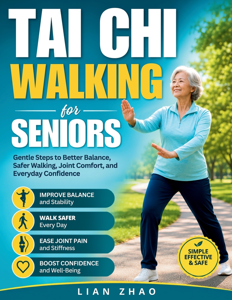 Tai Chi Walking for Seniors: Gentle Steps to Better Balance, Safer Walking, Joint Comfort, and Everyday Confidence Large Print cover