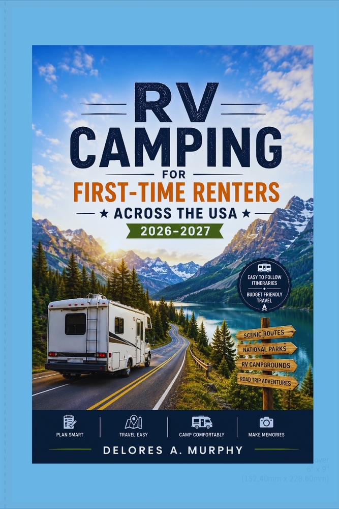 RV CAMPING for First-Time Renters Across the USA 2026-2027: Beginner's Handbook to Motorhome Rentals, Route Planning, Hookups, and Avoiding Costly Mis cover