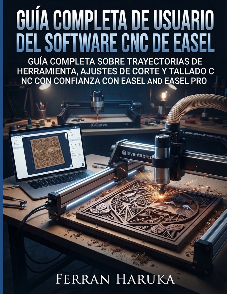 Guía completa de usuario del software CNC de Easel: Guía completa sobre trayectorias de herramienta, ajustes de corte y tallado CNC con confianza con cover