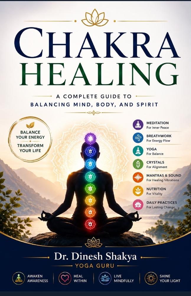 Chakra Healing: A Complete Beginner's Guide to Balance Mind, Body & Spirit Through Meditation, Yoga, Breathwork, Mindfulness, Nutrition, and Daily Wel cover
