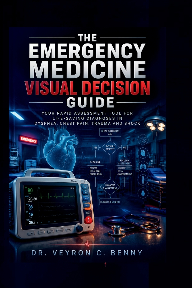 The Emergency Medicine Visual Decision Guide: Your Rapid Assessment Tool for Life-Saving Diagnoses in Dyspnea, Chest Pain, Trauma and Shock cover