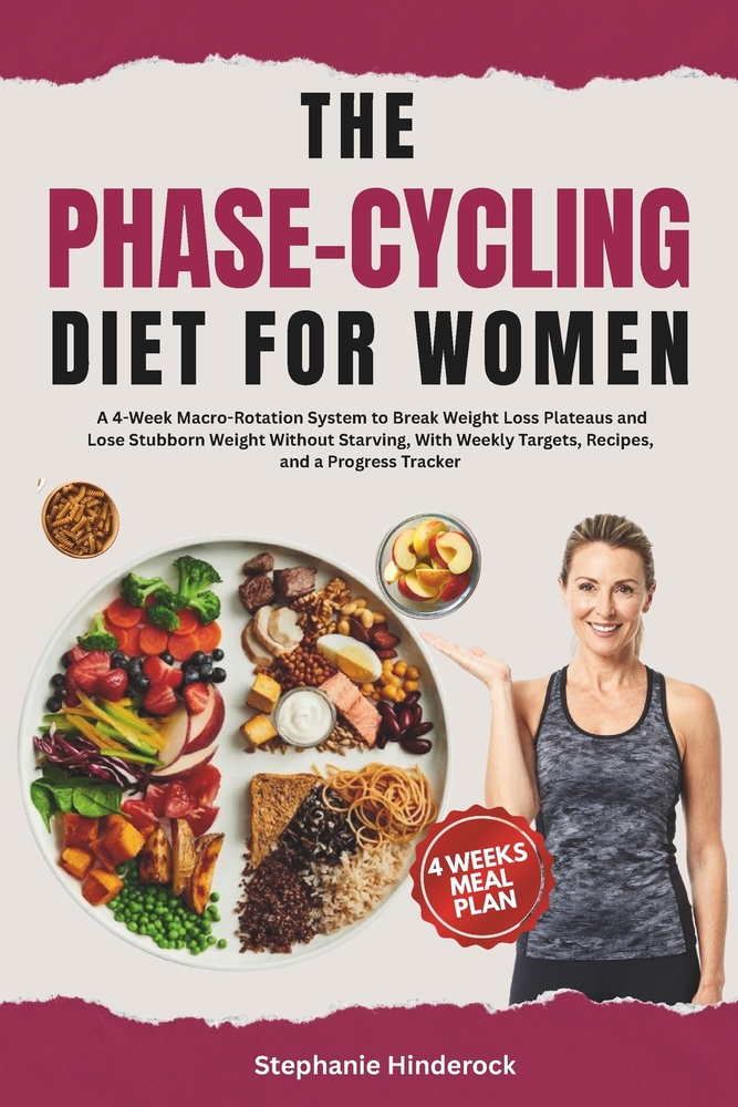 The Phase-Cycling Diet for Women: A 4-Week Macro-Rotation System to Break Weight Loss Plateaus, Boost Metabolism, and Lose Stubborn Weight Without Sta cover
