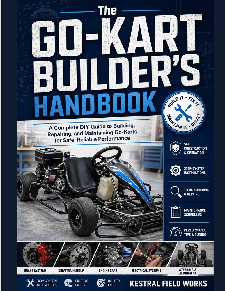 The Go-Kart Builder's Handbook: A Complete DIY Guide to Building, Repairing, and Maintaining Go-Karts for Safe, Reliable Performance cover