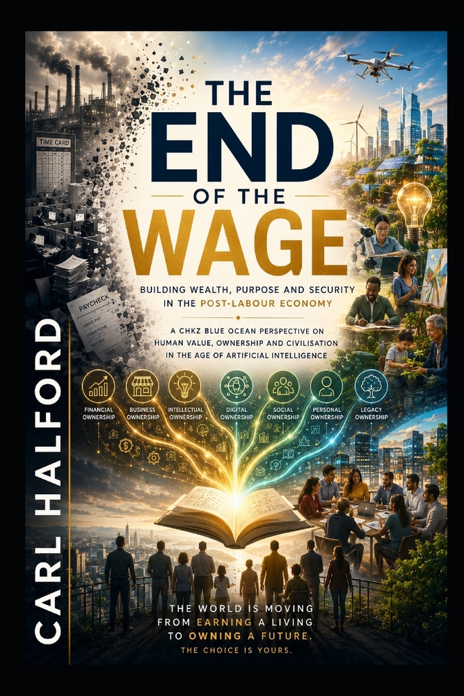 The End Of The Wage - Building Wealth, Purpose and Security in the Post-Labour Economy: A CHKZ Blue Ocean Perspective on Human Value, Ownership and Ci cover