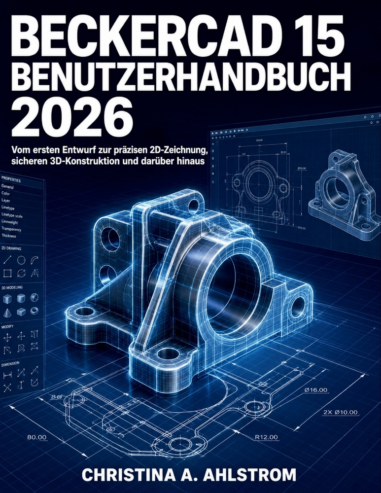 BeckerCAD 15 Benutzerhandbuch 2026: Vom ersten Entwurf zur präzisen 2D-Zeichnung, sicheren 3D-Konstruktion und darüber hinaus cover