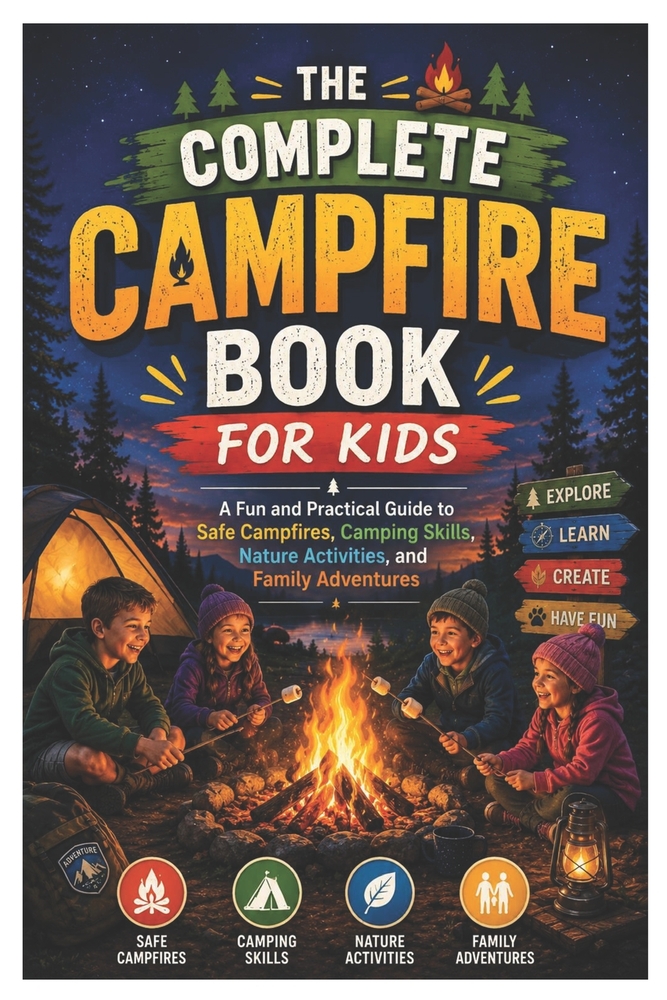 The Complete Campfire Book for Kids: A Fun and Practical Guide to Safe Campfires, Camping Skills, Nature Activities, and Family Adventures cover