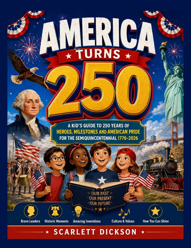 America Turns 250: A Kid's Guide to 250 Years of Heroes, Milestones and American Pride for the Semiquincentennial 1776-2026 cover