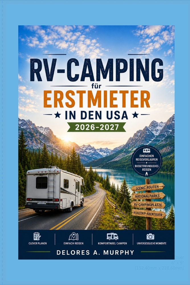 RV-CAMPING für Erstmieter in den USA 2026-2027: Anfängerhandbuch zur Wohnmobilvermietung, Routenplanung, Anschlüsse und zur Vermeidung teurer Fehler cover