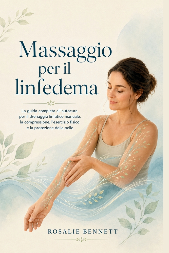 Massaggio per il linfedema: La guida completa all'autocura per il drenaggio linfático manuale, la compressione, l'esercizio fisico e la protezione del cover