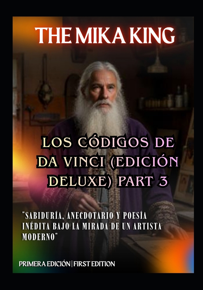 LOS CÓDIGOS DE DA VINCI (Edición Deluxe) PART 3 The Mika King: "Sabiduría, Anecdotario y Poesía Inédita bajo la Mirada de un Artista Moderno" Bilingüe cover