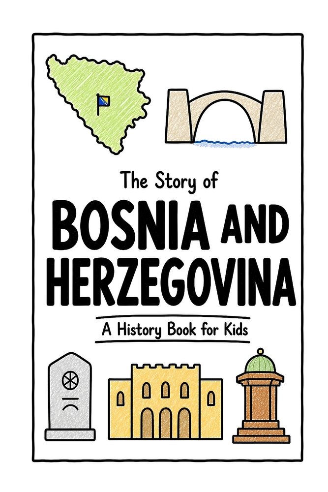 The Story of Bosnia and Herzegovina - A History Book for Kids: A Fun, Educational, and Illustrated Journey Through Bosnian and Herzegovinian History f cover