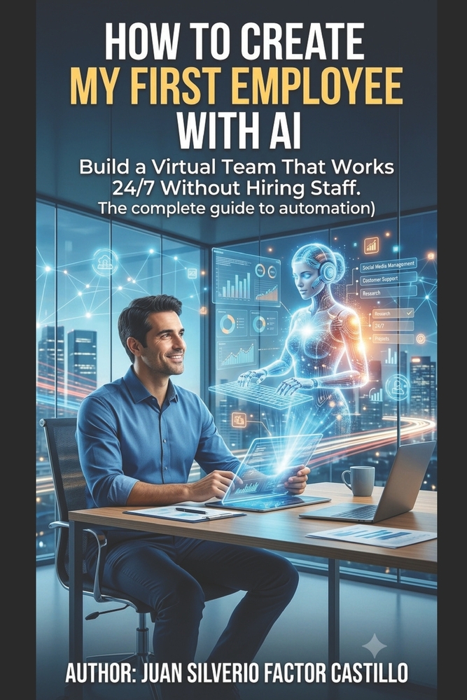 How to Create My First Employee with AI: Build a Virtual Team That Works 24/7 Without Hiring Staff cover