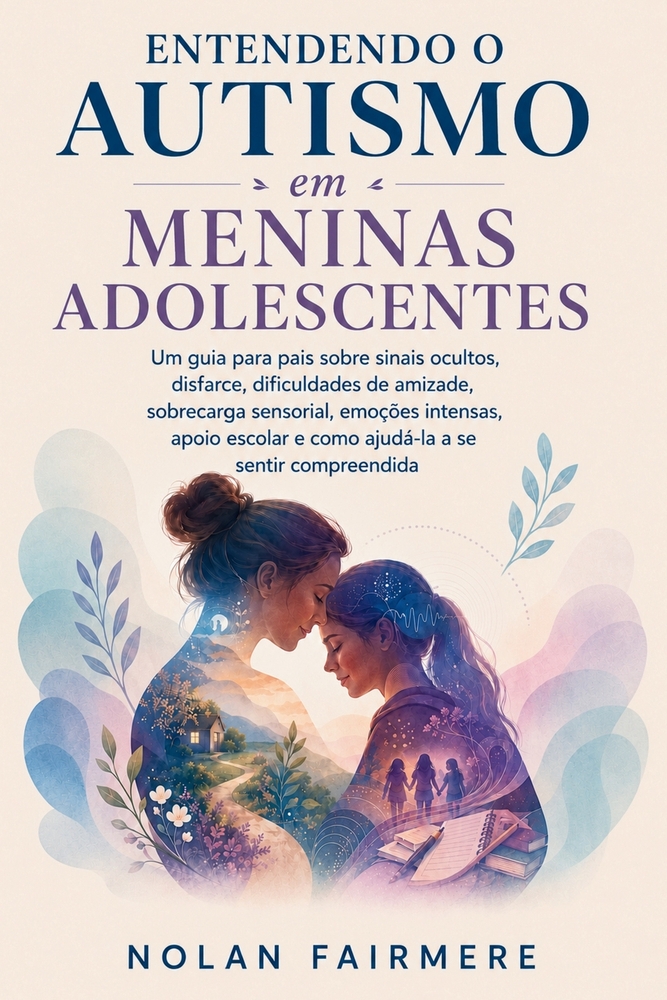 Entendendo o autismo em meninas adolescentes: Um guia para pais sobre sinais ocultos, disfarce, dificuldades de amizade, sobrecarga sensorial, emoções cover