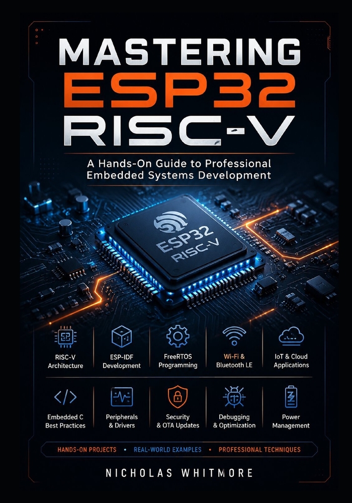 Mastering ESP32 RISC-V: A Hands-On Guide to Professional Embedded Systems Development cover