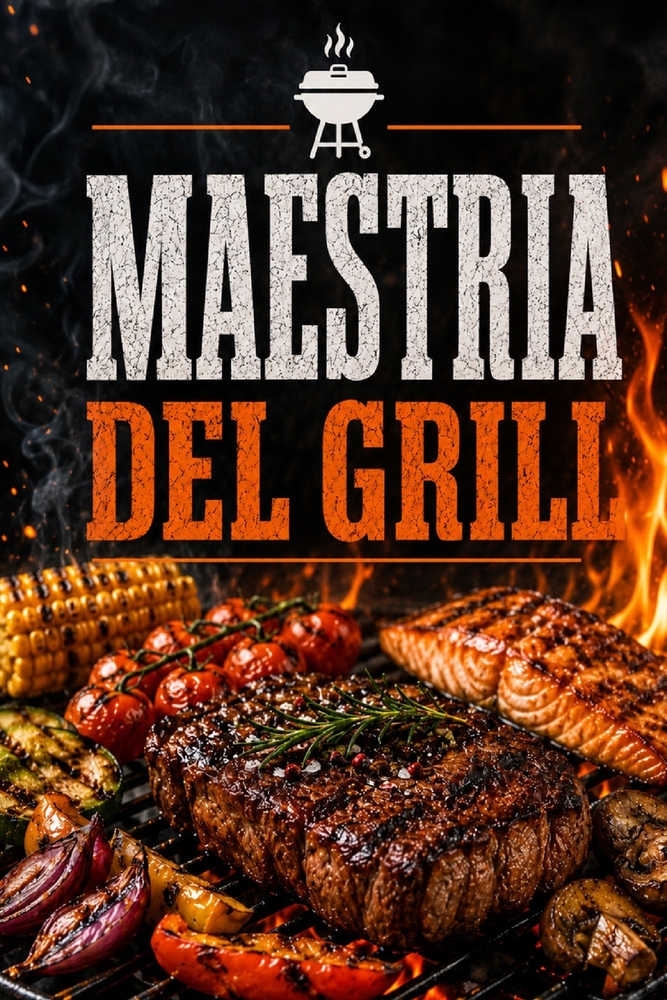 Maestria del Grill: Tecniche BBQ, Carne, Pesce, Verdure, Marinature & Salse con Controllo del Fuoco, Gestione del Calore e Consigli da Pitmaster per u cover