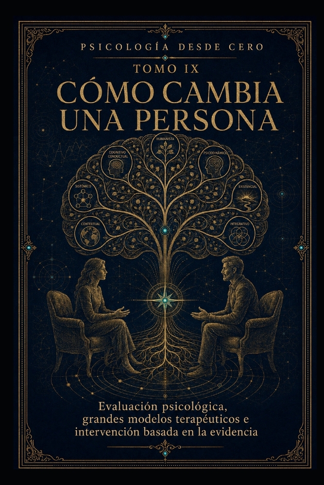 Psicología Desde Cero Tomo IX: CÓMO CAMBIA UNA PERSONA: Evaluación psicológica, grandes modelos terapéuticos e intervención basada en la evidencia cover