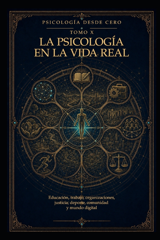 Psicología Desde Cero Tomo X: LA PSICOLOGÍA EN LA VIDA REAL: Educación, trabajo, organizaciones, justicia, deporte, comunidad y mundo digital cover