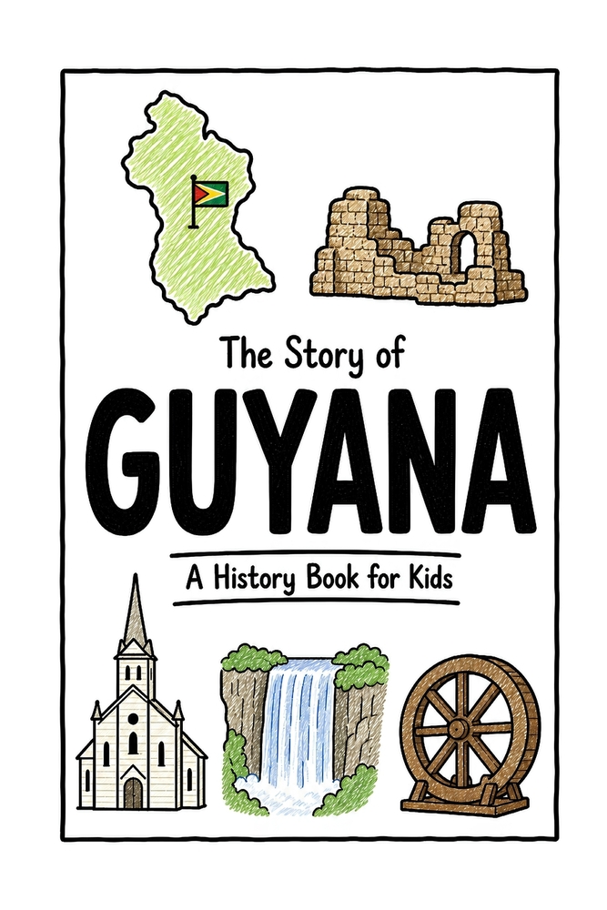 The Story of Guyana - A History Book for Kids: A Fun, Educational, and Illustrated Journey Through Guyanese History for Children and Curious Minds cover