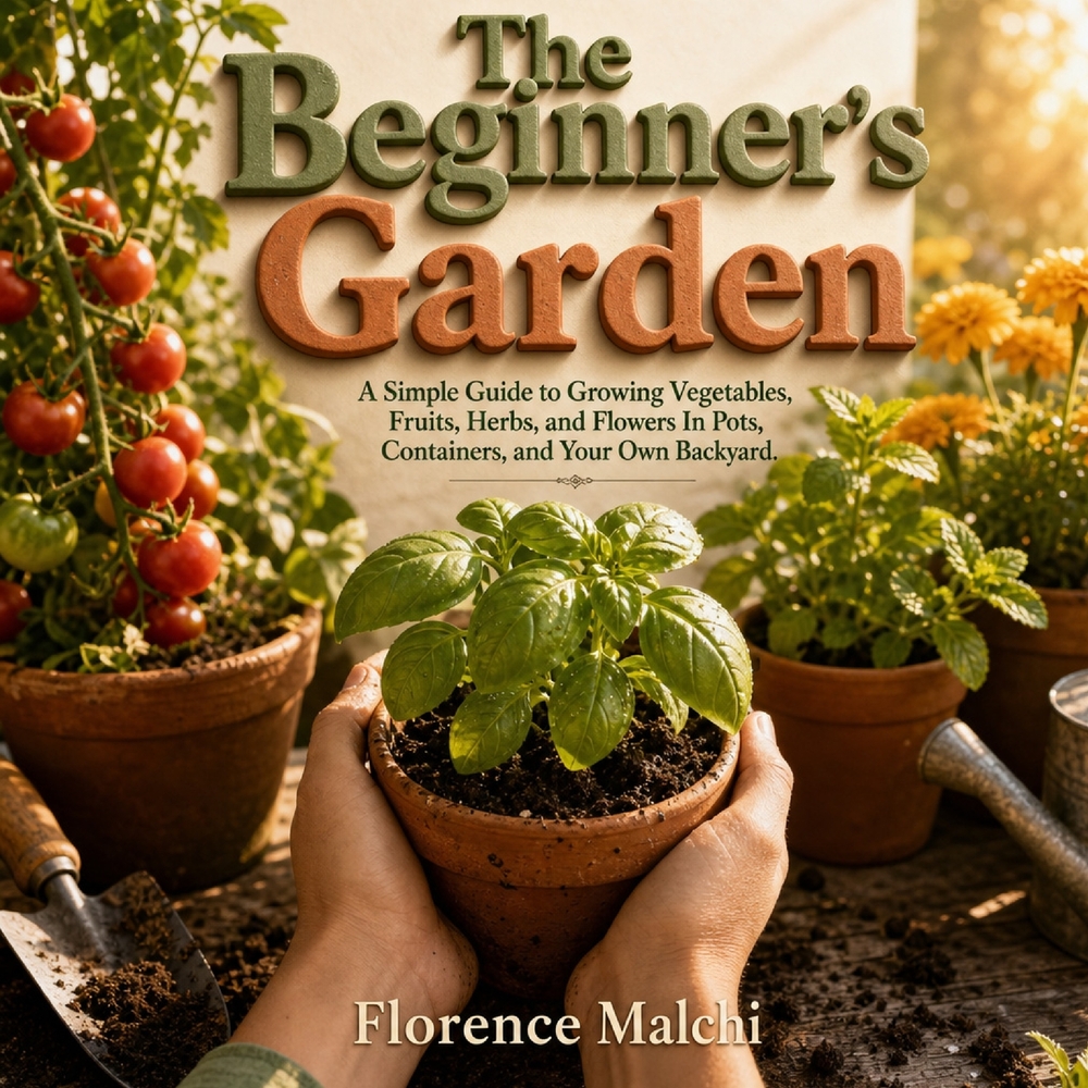 The Beginner's Garden: A Simple Guide to Growing Vegetables, Fruits, Herbs, and Flowers In Pots, Containers, and Your Own Backyard cover