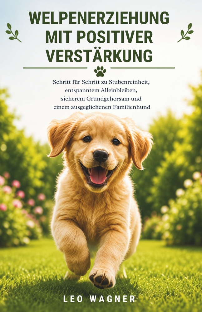 Welpenerziehung mit positiver Verstärkung: Schritt für Schritt zu Stubenreinheit, entspanntem Alleinbleiben, sicherem Grundgehorsam und einem ausgegli cover